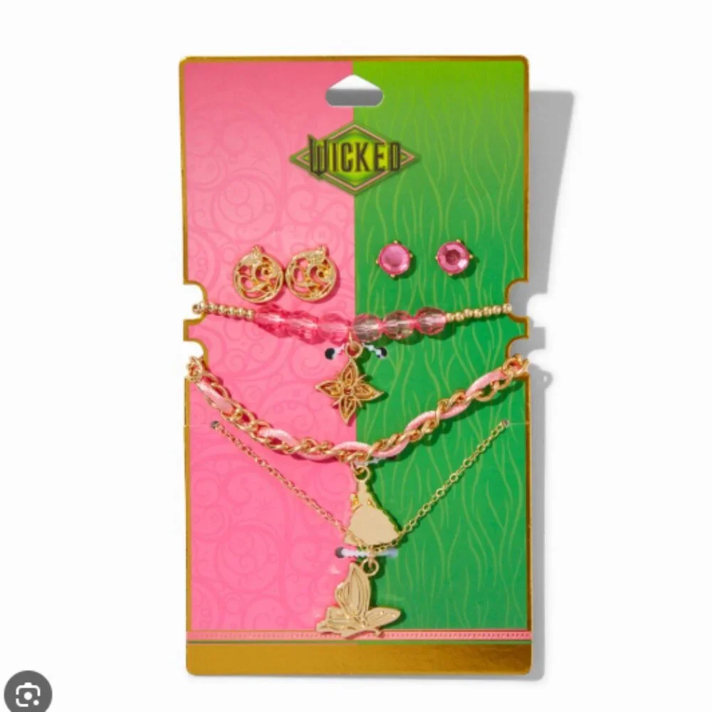 Wicked™ Claire's Exclusive Glinda Jewelry Set - 5 Pack NWT